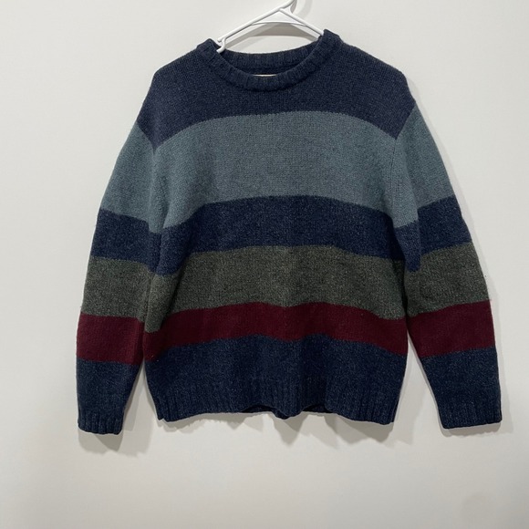 American Eagle Outfitters Other - American Eagle Outfitters Mens Striped Lambswool Sweater Size L Vintage